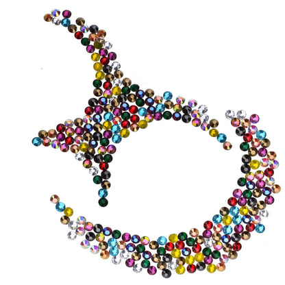 1800Pcs Hot Fix Glass Flatback Rhinestones HotFix Round Crystal Gems 5MM (12 Mixed Colors, 5mm SS20)
