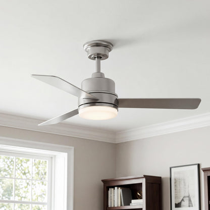 Progress Lighting Trevina II Collection 44" Three-Blade Brushed Nickel Ceiling Fan