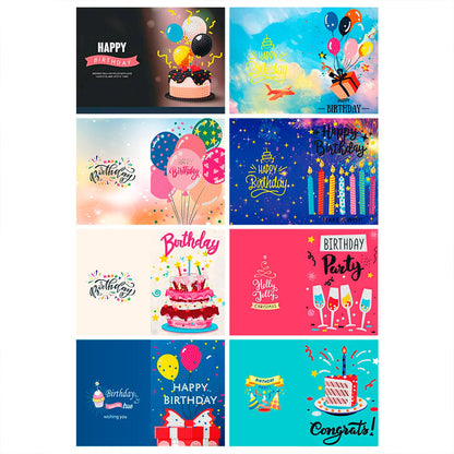 ACSAUMMY Diamond Art Painting Happy Birthday Cards, 8 Packs DIY 5D Diamond Greeting Cards Kits for Adults Diamond Art Birthday Cards with Envelopes Birthday Gifts for Families, Friends, Partners
