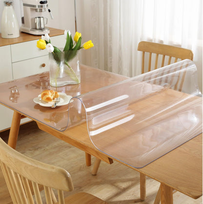 Clear Table Protector 12 x 24 Inch, 1.5mm Thick Plastic Cover, Waterproof PVC Desk Protector Mat