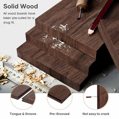 ROYMELO 54x84 inch Sliding Barn Wood Door Slab with 9ft Hardware Kit and Handle, Coffee, K Shape, Simple DIY Assembly