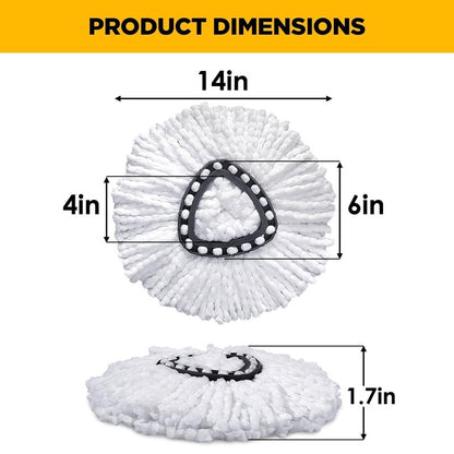 Mop Head Replacement for Ocedar, Spin Mophead Replacements, Compatible with Cedar Easywring 1-Tank System, Microfiber 6 Pack 360 Degree Swivel Mop Refills, Machine Washable and Easy to Replace