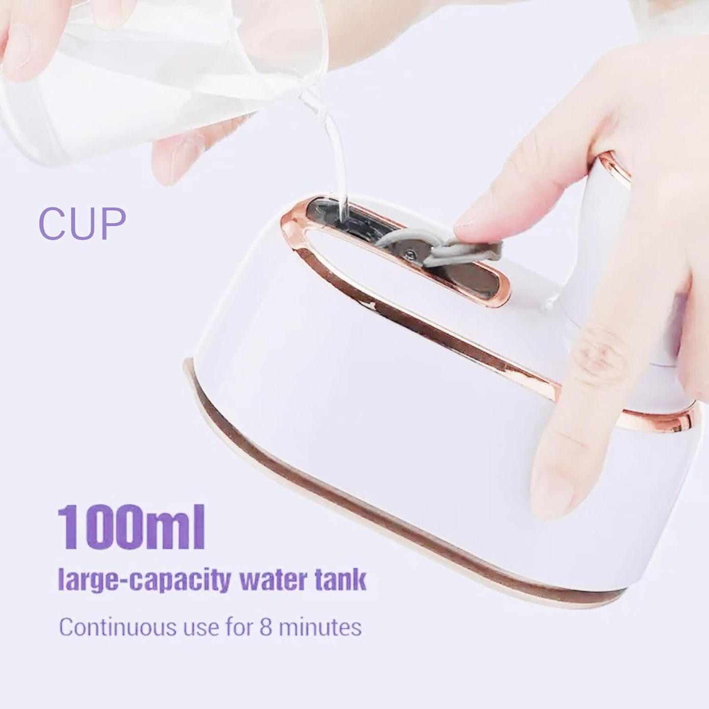 Travel Steamer Iron with LCD for Clothes, 1000W Handheld Portable Steamer, Dry and Wet Ironing, 180° Electric Steam