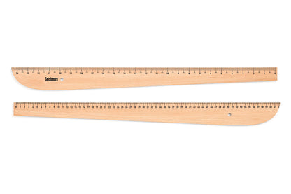 Setchmore 7 Piece Beech Wood Sewing Ruler Set, Wooden Pattern Making & Drafting Tools for Dressmaking Tailoring & Fashion Designer, with Straight Edge, Triangle, French & Hip Curve & Vary Form Curve