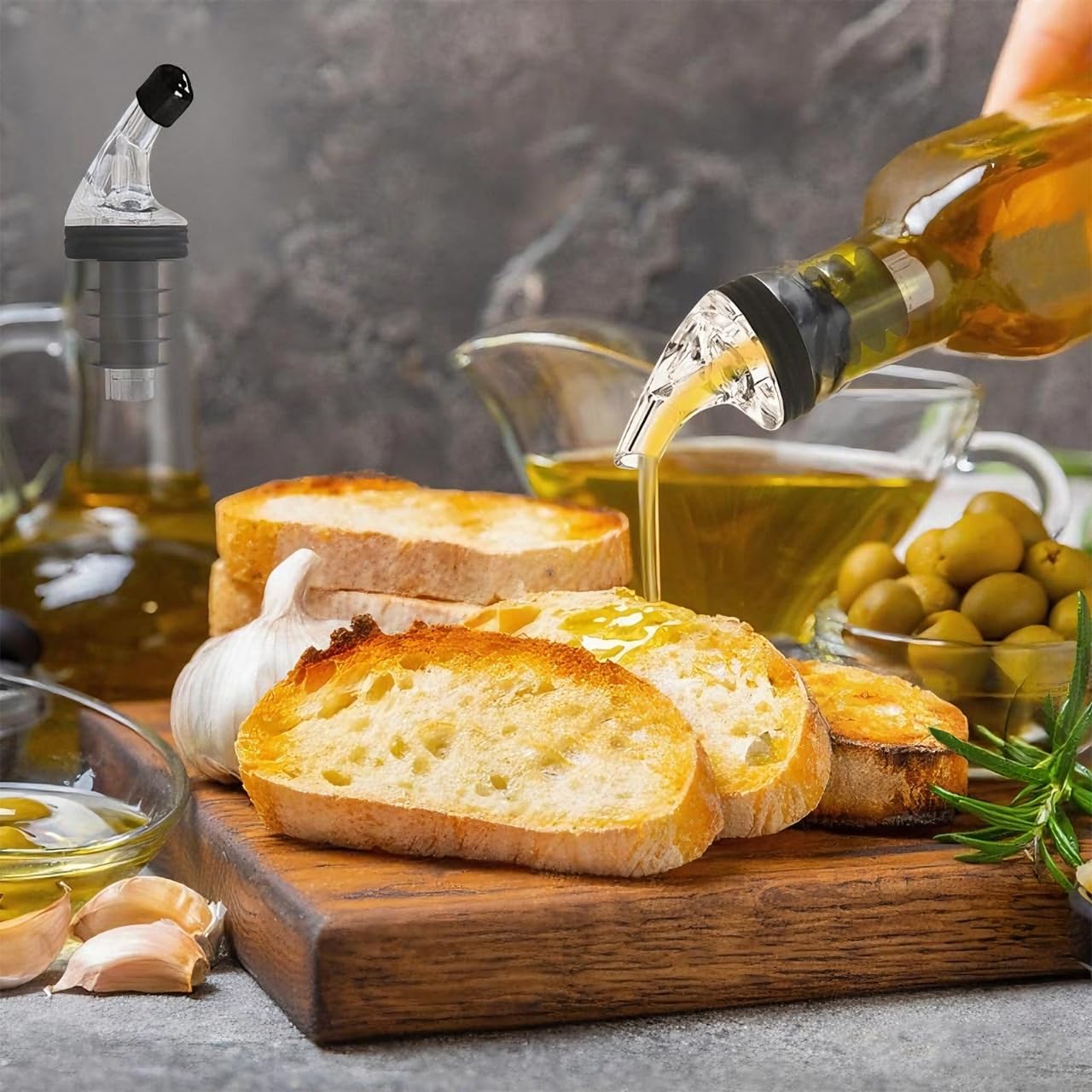ziHenryDa 2-piece 4 Olive Oil Pour Spout for Olive Oil Dispenserfor big-small bottle olive oil dispenser