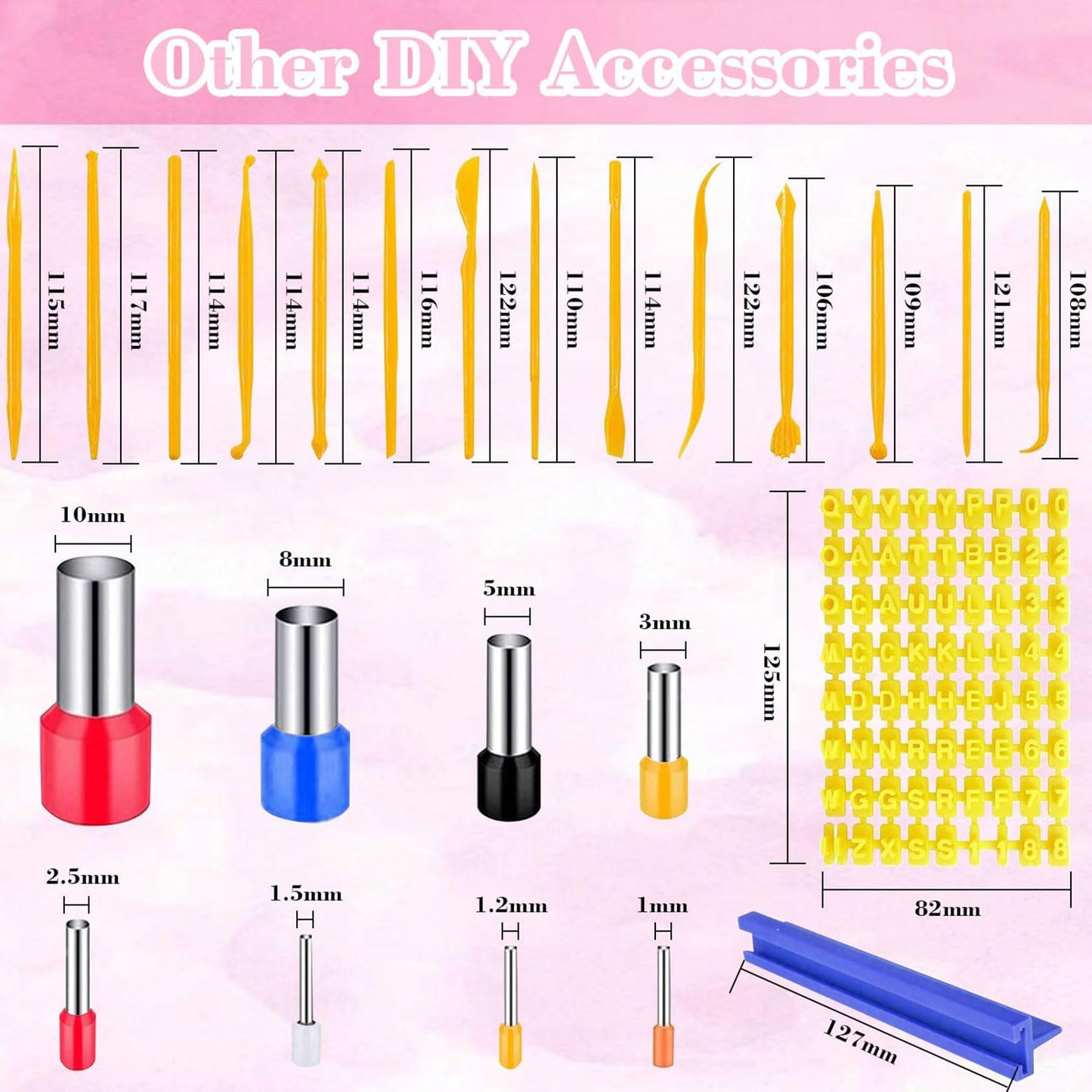 Fesorsi 772 Pcs Clay Earring Making Kit, 39 Polymer Clay Molds Stainless Steel, Polymer Clay Tools with 8 Circle Cutters, 1 Clay Letter Stamps and 710 Pcs Earring Accessories for DIY Jewelry