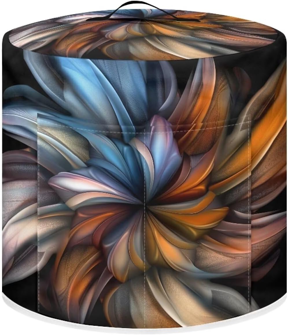 Boho Floral Pressure Cooker Cover, Dust-proof Cover for Rice Cooker Air Fryer with Top Handle and Pocket