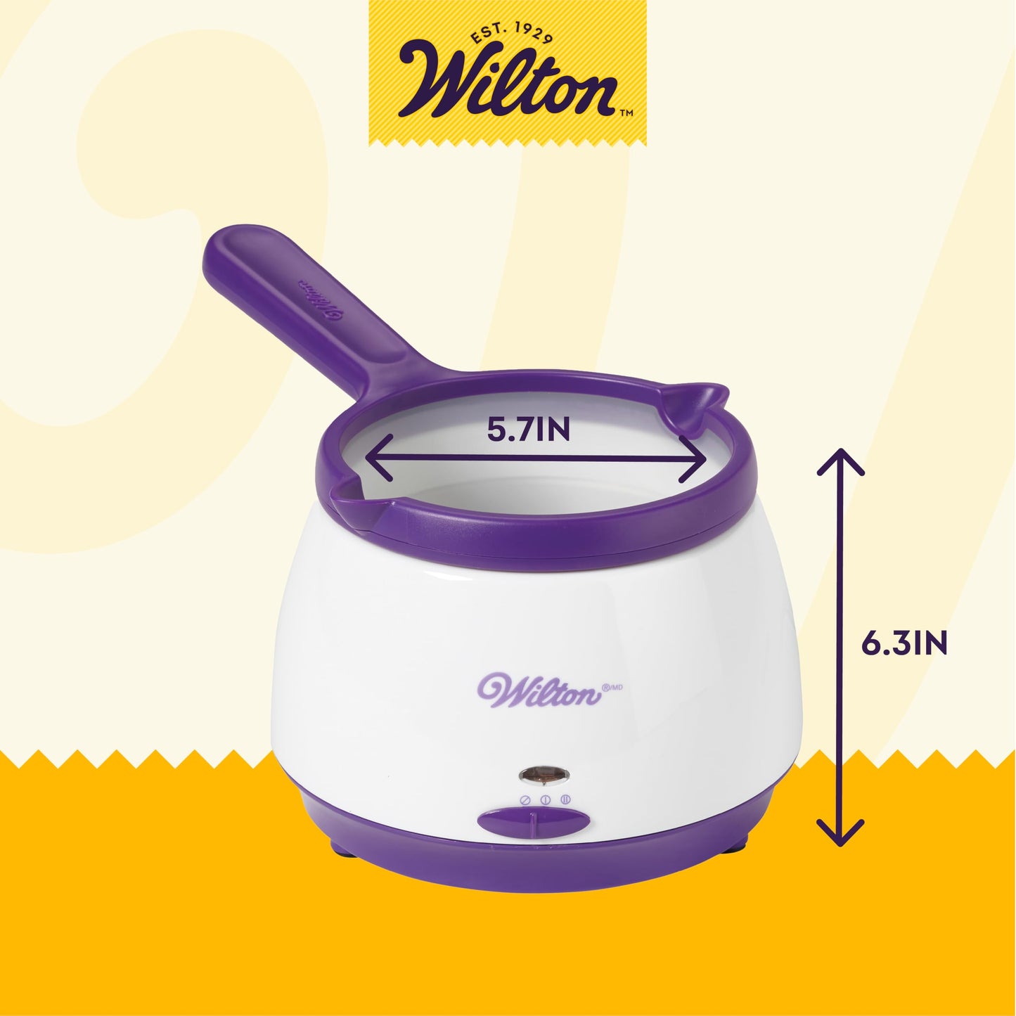 Wilton Candy Melts Candy Melting Pot - Melt Station for Chocolate & Fondue - Features Dishwasher-Safe Insert & Easy-Pour Spout - Fits on a Tabletop - 2.5-Cup Capacity
