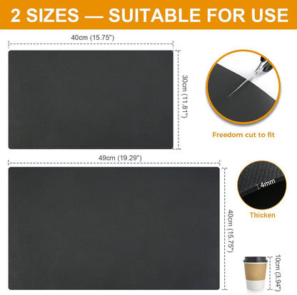 Dish Drying Mats for Kitchen Counter, Waterproof Mat for Coffee Bar Accessories, Deep Gray 16"*19"