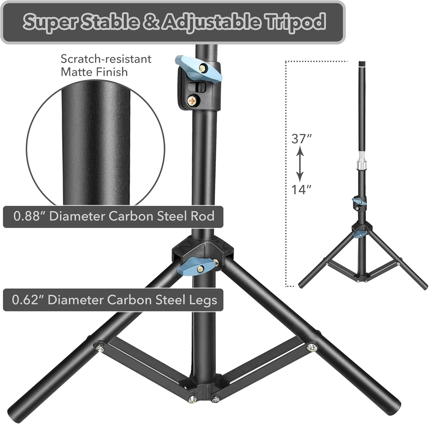 5.1FT 4-Way Expandable Standing Misters for Outside Patio, Adjustable Misting System, Misting Cooling System, Plant