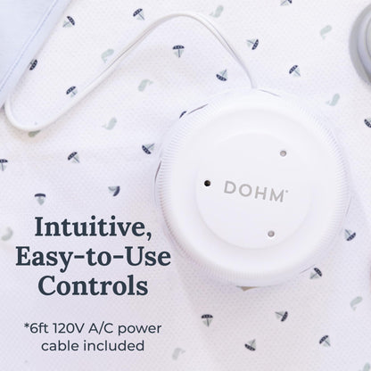 Yogasleep Dohm UNO White Noise Sound Machine (White) with Real Fan Inside for Non-Looping White Noise, for Travel, Office Privacy, Meditation, Sleep Aid for Adults & Baby, Registry Gift