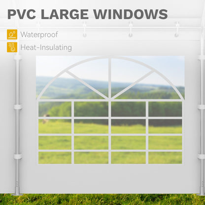 DWVO 20'×40' Party Tent, Heavy Duty Waterproof Outdoor Canopy with Removable Sidewalls & Roll-up Door, Heavy-Duty Steel Frame Built-in Sandbags for Outdoor Weddings, BBQ, Parties Camping