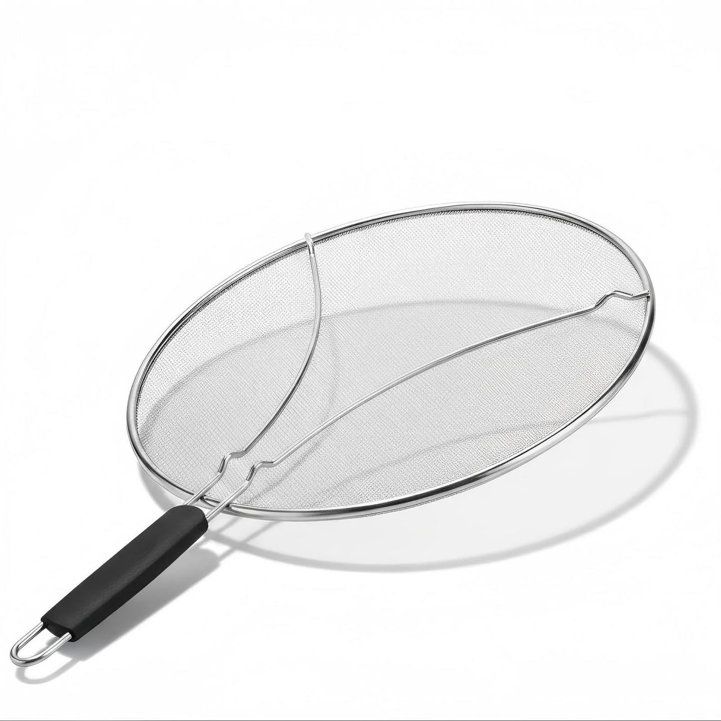 HOMEAVA Splatter Screen for Frying Pan 13 Inch - Stainless Steel Grease Splatter Guard - Oil Splash Guard & Fine Mesh Cover for Cooking Bacon, Fried Chicken & Popcorn