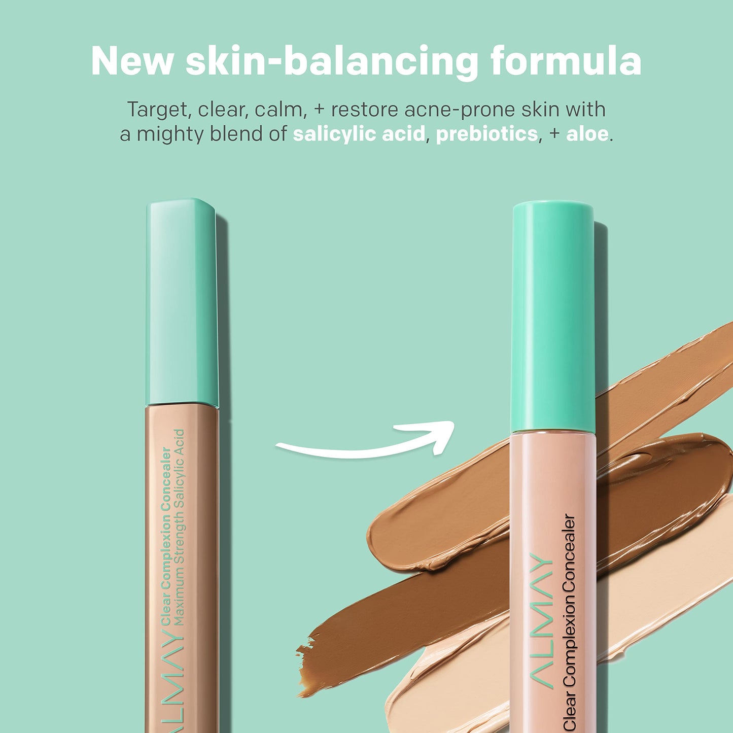 Almay Clear Complexion Acne & Blemish Spot Treatment Concealer Makeup with Salicylic Acid- for Sensitive Skin, 200 Light/Medium, 0.3 fl oz.