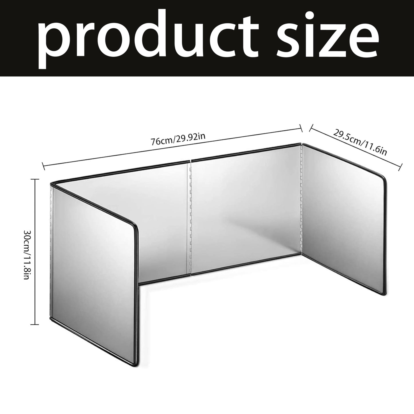 Splatter Screen - 4 Sided Stainless Steel Grease Splatter Guard for Frying Pan, Fine Mesh Oil Splash Protector, Stove Top Splatter Shield, Easy Clean & Durable Kitchen Essential