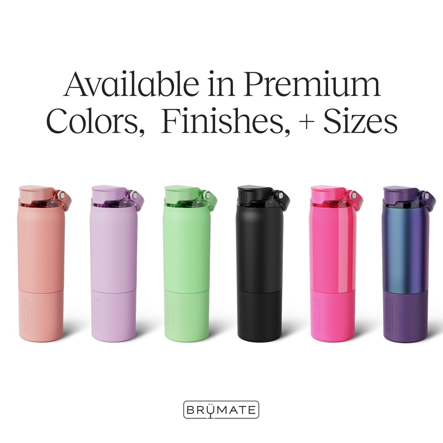 BrüMate Rise 25oz Water Bottle With 100% Leakproof Covered Silicone Straw | Insulated Stainless Steel Water Bottle | Cup-Holder Friendly | Fast Flow | Soft Sip Silicone Spout | BPA-Free (Lavender)
