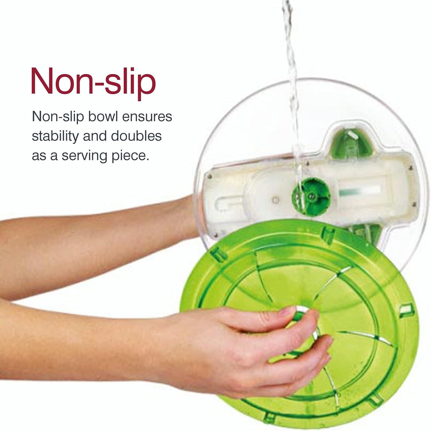 Zyliss Swift Dry Salad Spinner Large - Plastic Lettuce Colander and Spinner, Green
