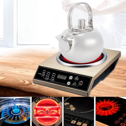 304 Stainless Steel Teapot, Water Kettle Stove Top Tea Pot with Filter and Lid for Brewing Loose Leaf and Tea Bags