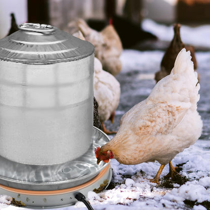 6 125W Poultry Chicken Water Heater: Chicken Water Heater Base for Winter, for Plastic/Metal Poultry Watere Under