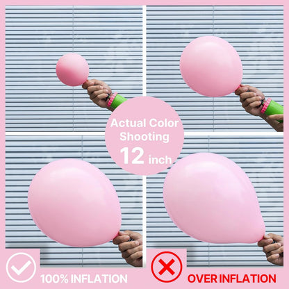 PartyWoo Light Pink Balloon Arch Kit - 155pcs in Various Sizes for Baby Showers & Birthday Parties