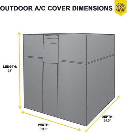 KHOMO GEAR Waterproof Heavy Duty Outdoor Air Conditioning Cover, Grey, AC Protector for Outside Units
