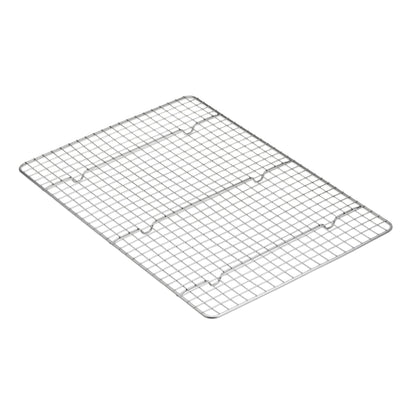 Amazon Basics Ceramic Nonstick Baking Sheets & Cooling Rack Set, Dishwasher Safe, Oven Safe, Half Sheet Size, Gray, 2-Pack