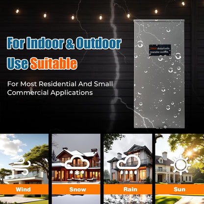 200 Amp Automatic Transfer Switch Replacement for Generac RXSW200A3 - Service Entrance Rated - NEMA 3R Outdoor Aluminum Enclosure - Compatible with Evolution or Nexus Controllers