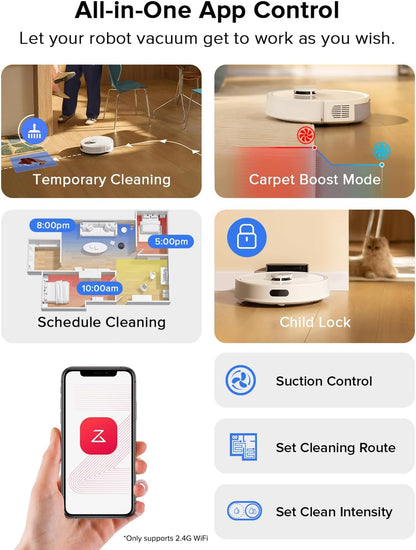Roborock Q7 L5 Robot Vacuum & Mop Combo - 8,000Pa Suction, LiDAR Navigation, Self-Charging | White