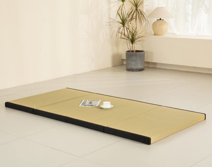 MustMat Thick Tatami Mat Twin XL Floor Mattress Japanese Tatami Bed with Storage Bag 39 x 80 x 2 in (Black)