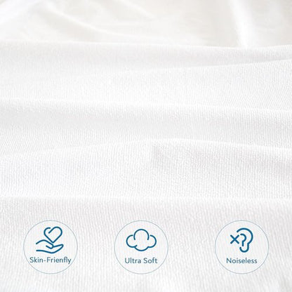 Full Terry Mattress Protector by Sleeper Sofa - Waterproof & Ultra Soft Fitted Cover | 54''x72'' Up to 8'' Depth