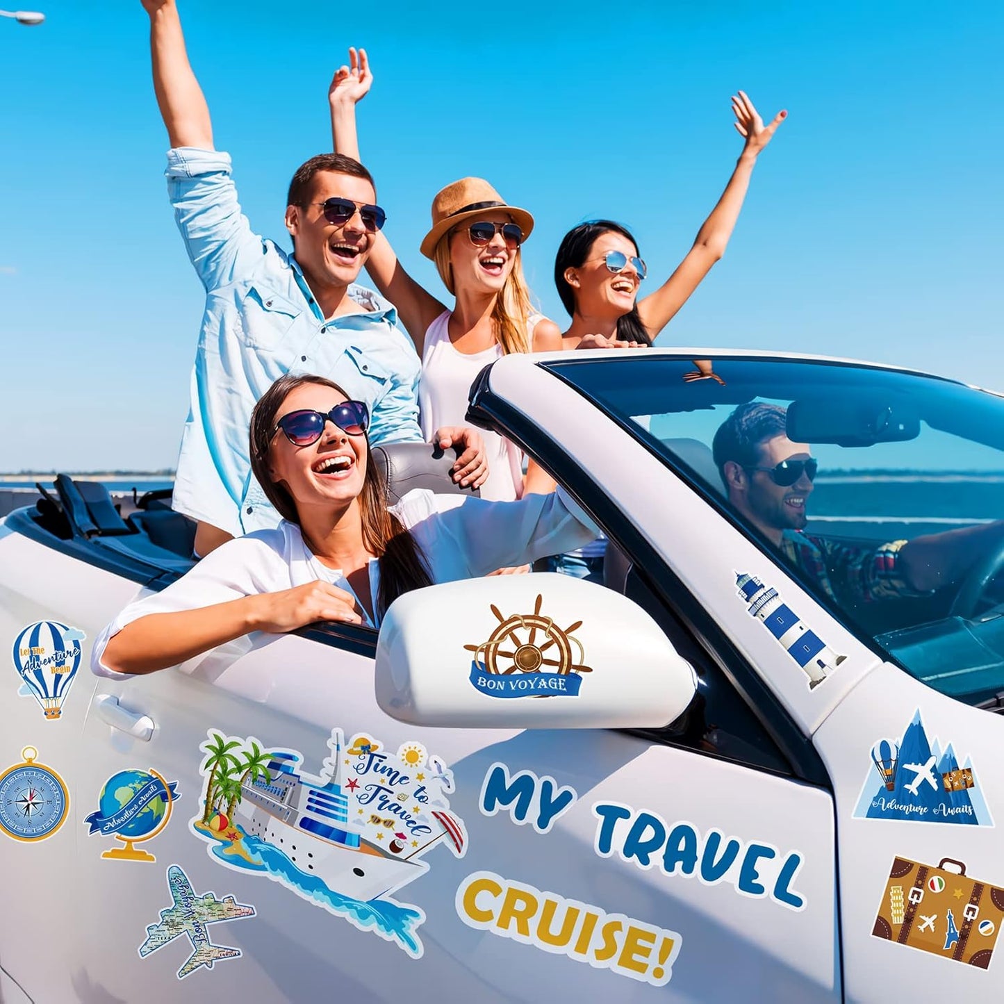15 Pcs Cruise Door Decorations Magnets, Funny Refrigerator Magnets for Travel and Celebrations