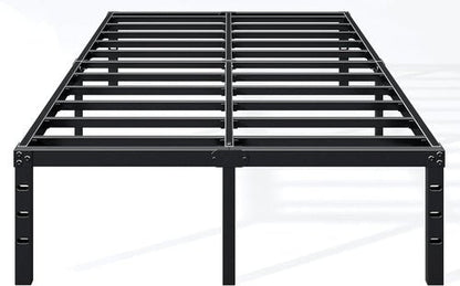 Hafenpo 18 Inch Full Bed Frame - Sturdy Metal Platform, No Box Spring Needed, Easy Assembly | Heavy Duty Black