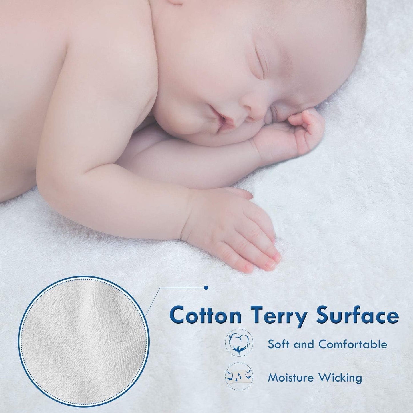 16 Inch Rajlinen Premium King Mattress Protector, Waterproof Cooling Fitted Sheet, Fits Up to Deep Pocket, Soft