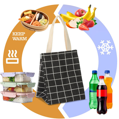 Berlune Insulated Lunch Bags Bulk, 8.3 x 6.7 x 10.24 Inch Reusable Leakproof Thermal Cooler Bag with Aluminum Foil Lining, Portable Lunch Box Tote for Office Work School Beach for Women Men(20 Pcs)
