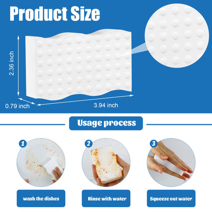 20 Pack Magic Sponges Cleaning Eraser, 2X Density Melamine Sponge,Cleaning Pad for Bathroom,Kitchen,Dish,Furniture, Floor,Wall,Shoe,Cleaner, Non-Scratch Scrub Foam (20)