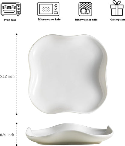 Spoon Rest, Spoon Holder for Stove Top, Farmhouse Kitchen Decor Rack for Multiple Utensils, White, Ruffled Edge