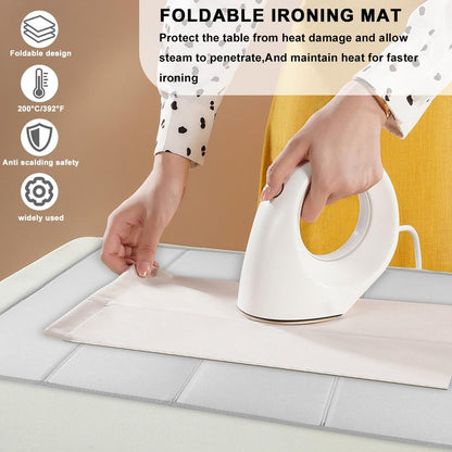 Steamer Board for Clothes with Ironing Glove, Stand for Steaming Clothes, Garment Steamer Pad Portable Ironing Board Included Lint Remover & Storage Bag for Suits Shirts Coats Portable Travel Home Use