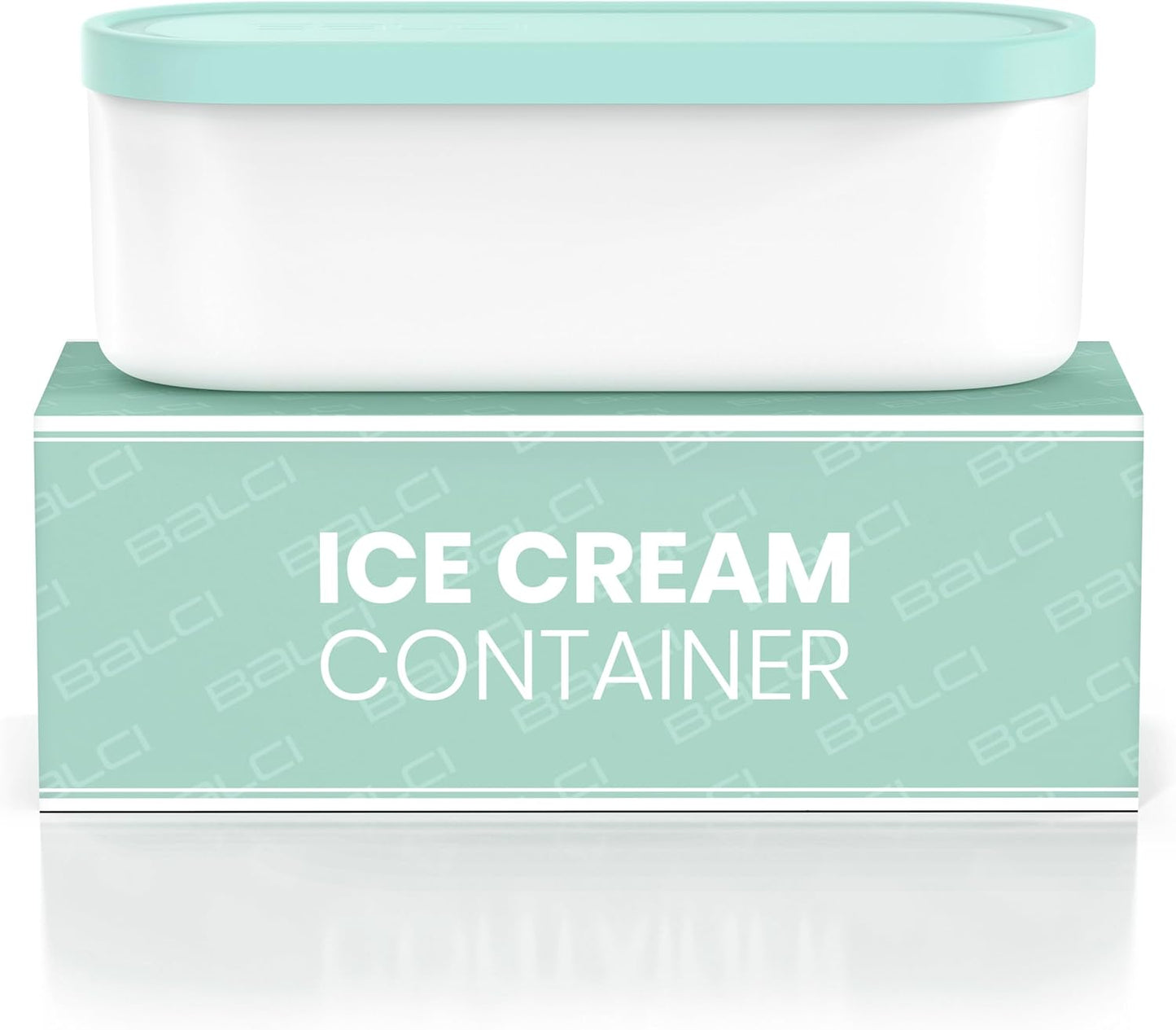 2 Frozen BALCI - Ice Cream Container - Quart - Perfect Reusable Freezer Storage for Homemade Ice Cream Tubs for Sorbet