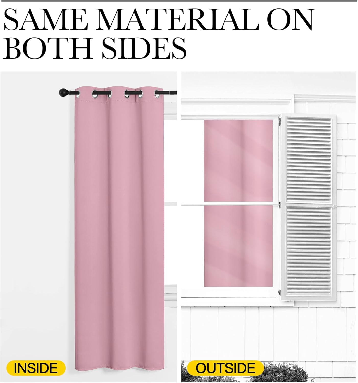 NICETOWN Crystal Pink Blackout Curtains - 102" Long, 55" Wide | Sound Reducing, Heat & Cold Blocking Panels for Modern Rooms