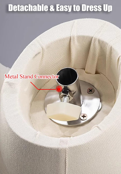 Plus Size Female Mannequin Torso with Adjustable Stand, Headless Curvy Dress Form Model for Sewing & Clothing Display - Realistic Full Body Manikin(Gold Stand C)