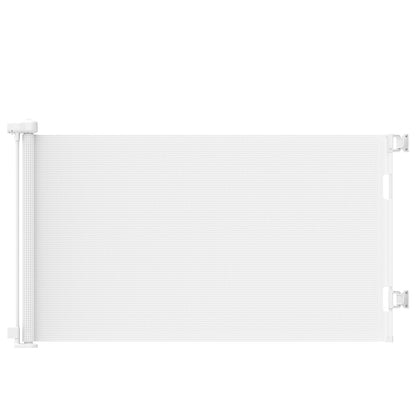 196 Inch Retractable Baby Gates Extra Wide, 41 Inch Reinforced Extra Tall Gate for Large Openings, Mesh Safety Gate for Kids Pets, Retractable Dog Gate for Pool Garages Doorway Indoor Outdoor, White