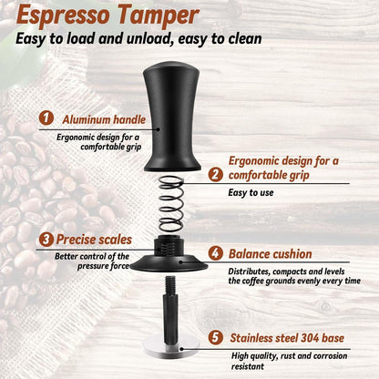 22 PCS Coffee Tamper Set, Espresso Accessories Barista Kit with 51mm Espresso Tamper, WDT Tool, Frothing Pitcher & More