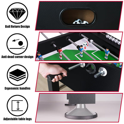 Seydrey 55-Inch Competition Foosball Table, Wood Finish with Black Legs (Black 55inch)