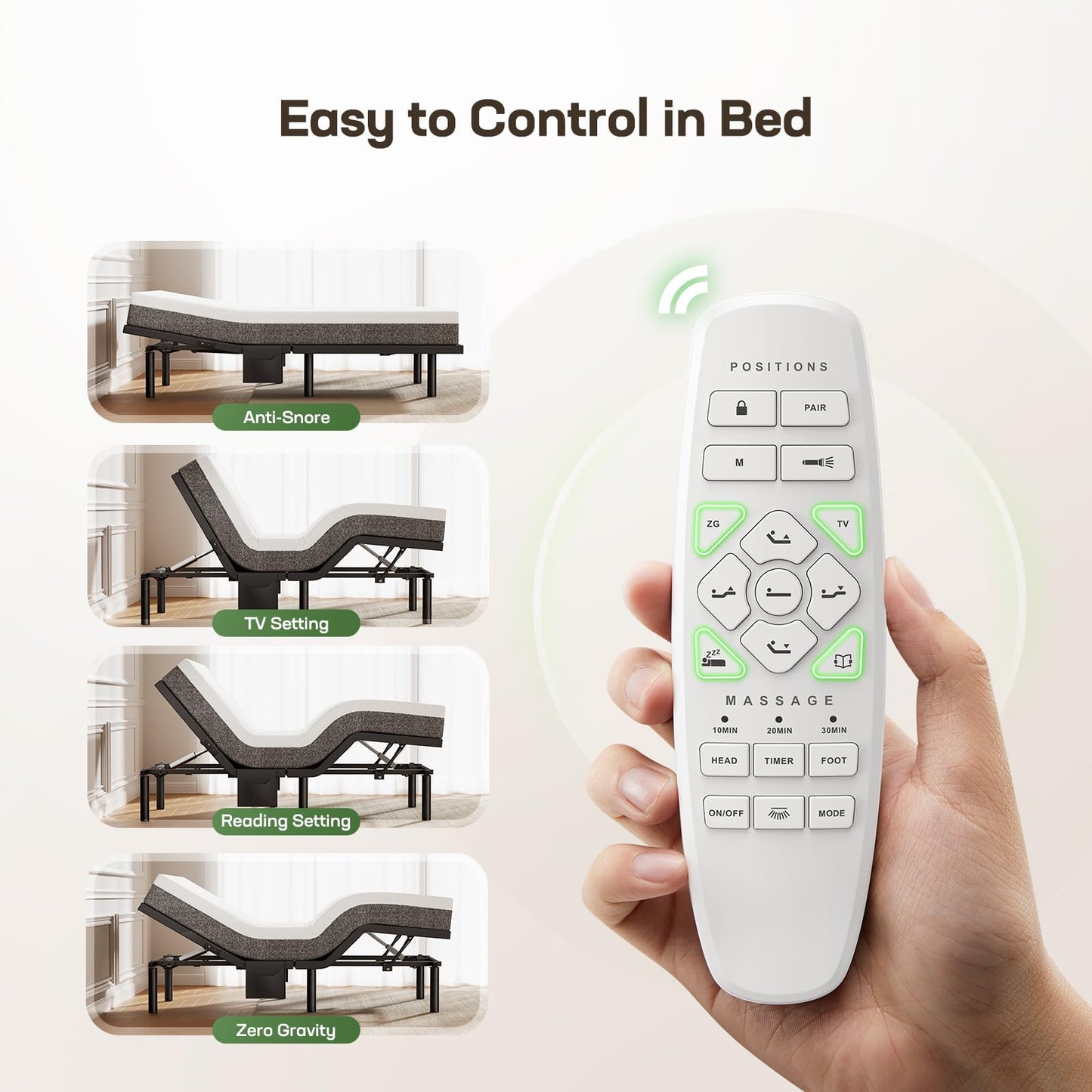 Marsail Split King Adjustable Bed Base Pro, Smart Dual Motor Bed Frame with Massage & App Control, Wireless Remote, Zero Gravity, Anti-Snore, Under Bed Lighting, 3-Min Easy Assembly