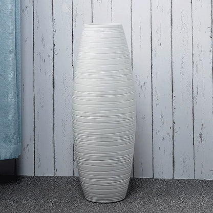 sdneNest Floor Vase Ceramic Handcrafted Gifts Decoration Porch Living Room Flower Arrangement 60cm*13cm*13cm.