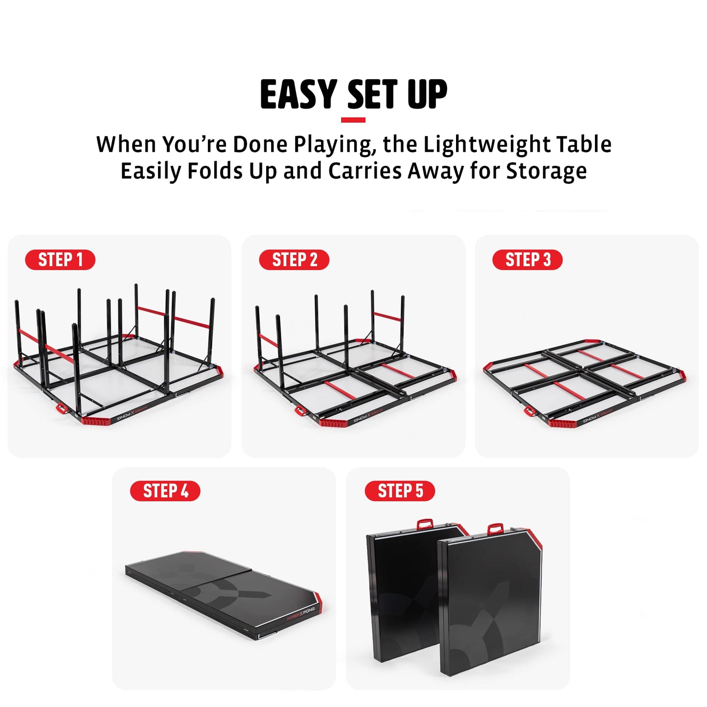 EastPoint Sports Hyper Pong 4-Way Table Tennis - Four Square Ping Pong Mashup Fun for The Whole Family