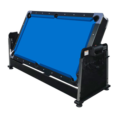 RACK Triad 7-Foot 3-in-1 Multi-Game Swivel Billiard/Pool Table (Blue Felt with Black Body) – Pool, Table Tennis & Air Hockey Combo Game Table for Adults & Kids, Home Game Rooms