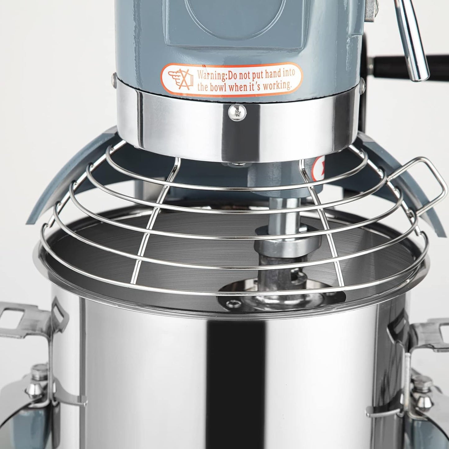 Takywep 30QT Commercial Food Mixer with Timing Function, Heavy Duty Commercial Mixer 1250W, Stainless Steel Bowl Commercial Electric Food Mixer with 3 Speeds Adjustable, Perfect for Bakery Pizzeria