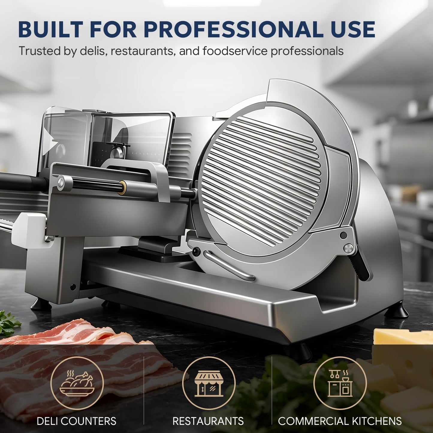 Meat Slicer Knife Cover Compatible with Bizerba GSPHI150, Protective Blade Guard Replacement, Durable Food-Grade Material, Secure Fit, Easy Installation for Commercial Meat Slicers