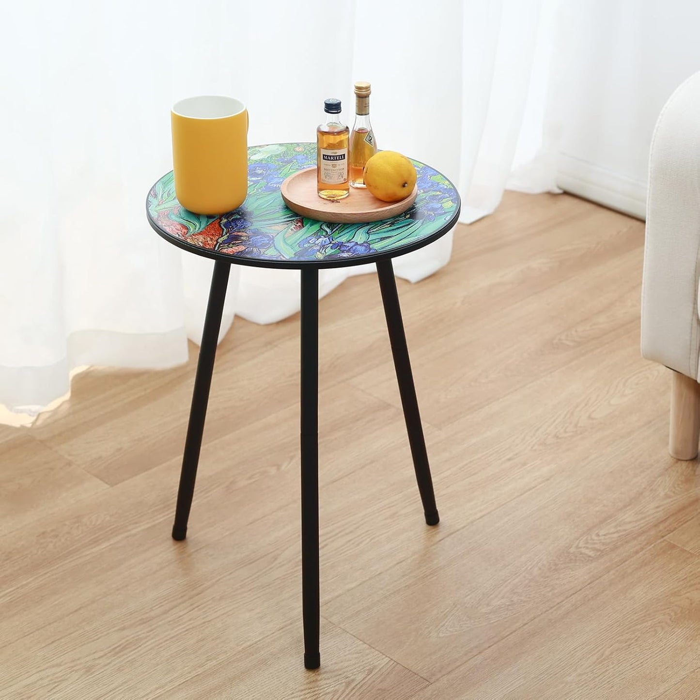 Outdoor Side Table Patio Side Tables for Outside End Tables Small Outdoor Table Round Patio Coffee Table Modern Metal